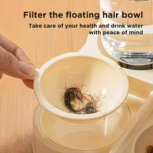 2-in-1 Large Pet Feeder & Water Dispenser, Dry Wet Separation, Durable Plastic, Transparent, No Battery, For Cats Dogs Travel