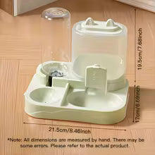 2-in-1 Large Pet Feeder & Water Dispenser, Dry Wet Separation, Durable Plastic, Transparent, No Battery, For Cats Dogs Travel